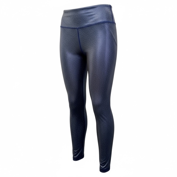 ZYIA ACTIVE Navy Blue Shimmer Twilight Luxe Leggings 24" Iridescent Womens 6-8 - Picture 4 of 15